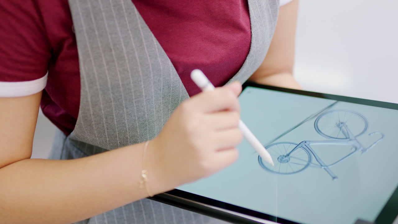 tableta, bolígrafo y diseño gráfico 3d de animación