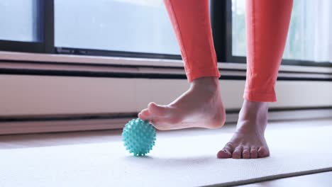 low section of woman exercising with stress ball 4k