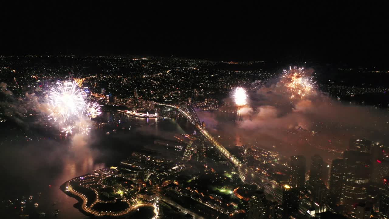 sydney fireworks 2018 2019 ópera y puente del puerto con el mavicpro2