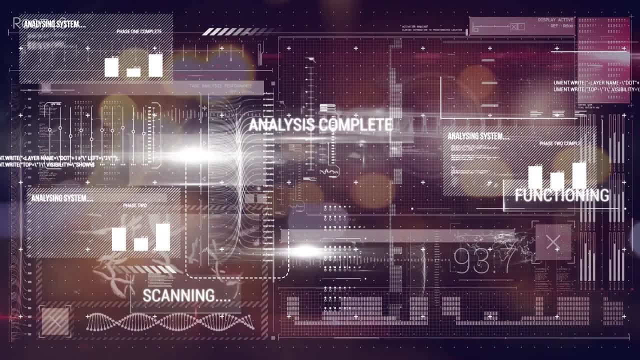 Animation of spots over data processing