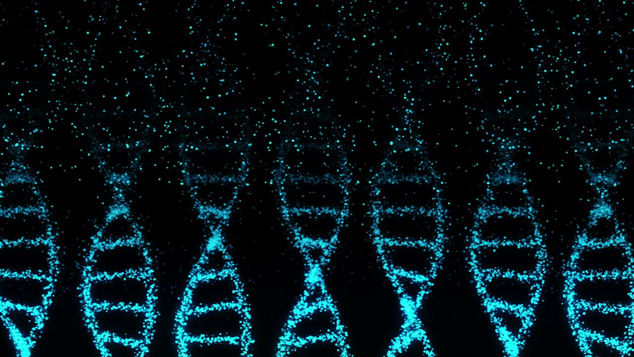 DNA molecule helix as a symbol for genetics code. Medicine and technology concept. Science biotechnology. Loop animation.