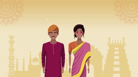 cultura india pareja personajes y templos