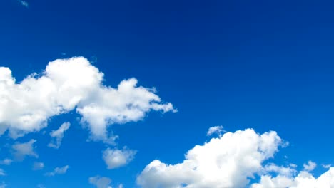 clouds are moving in the blue sky. timelapse