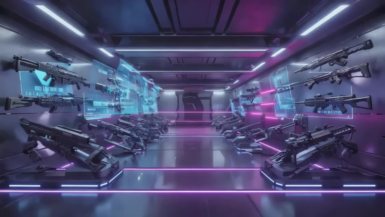 Futuristic Weapons Display