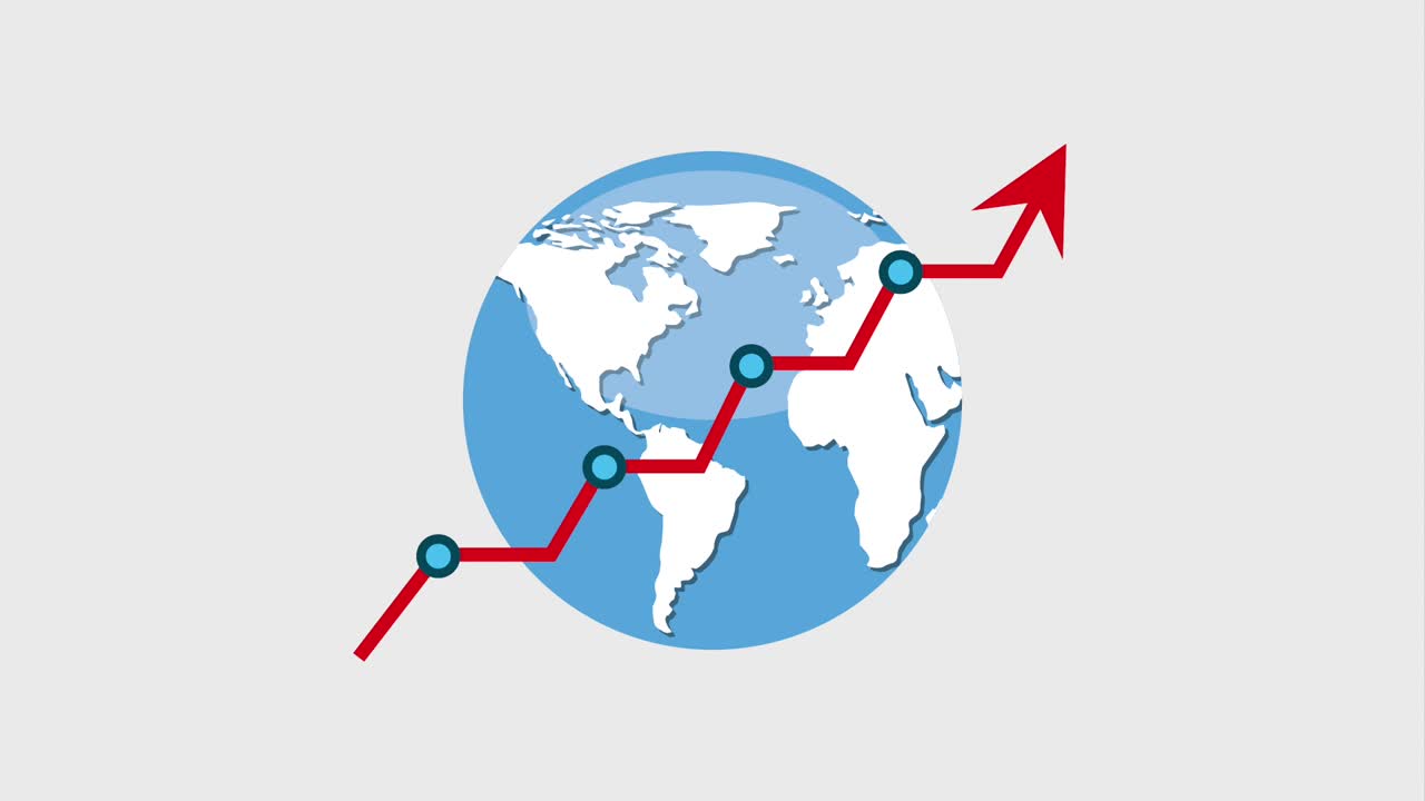 세계 비즈니스 성장 화살표