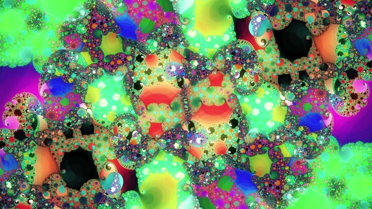Sfondo geometrico astratto con grafica frattale di Mandelbrot.