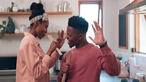 cocina, música y baile de la pareja negra