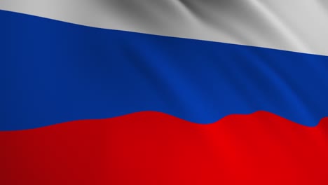 national flag of russia (russian federation) waving in wind. 3d loop animation