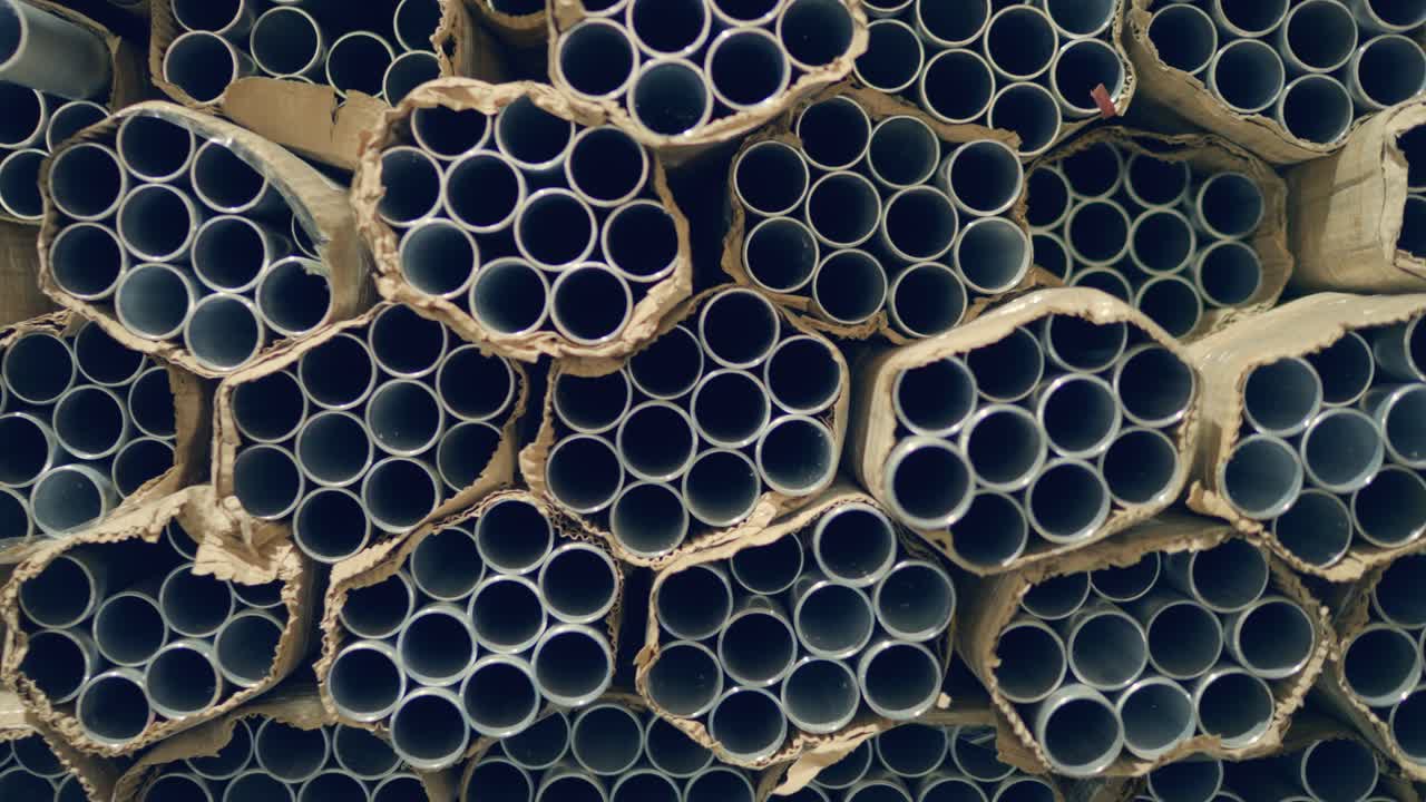 Stacks of Metal Pipes