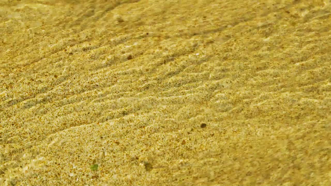 큐라소 빌렘스타트 해안에 밀려오는 수정처럼 맑은 물과 파도