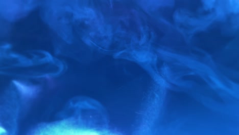 real smoke on blur blue background