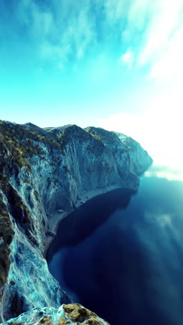 coastal cliffs and azure ocean