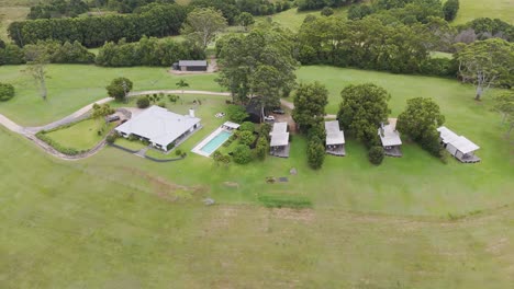 scenic aerial view of resort and surroundings