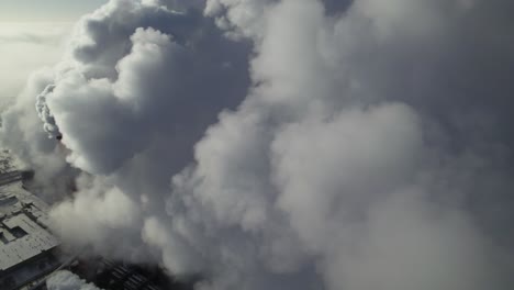 industrial plant with smoke emission
