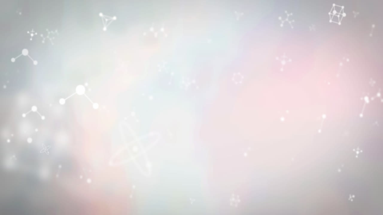 반 ⁇ 이는 배경에 떠다니는  ⁇  분자의 애니메이션