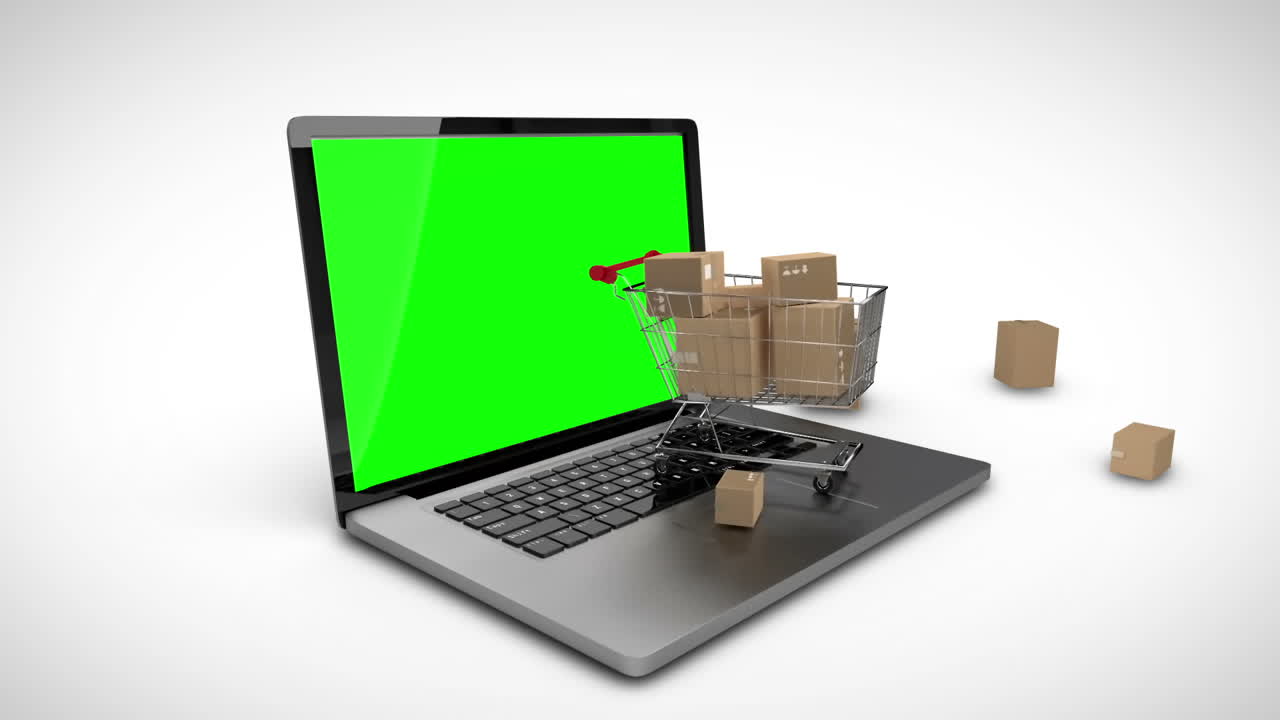 cajas que caen en el carrito