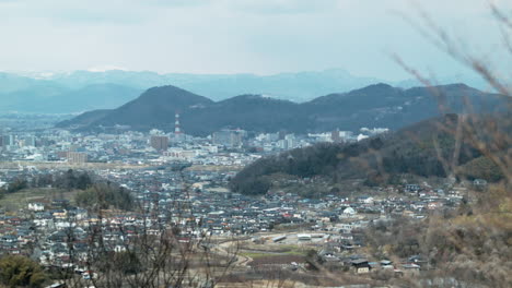 beautiful view of fukushima city from a mountain side (50p)