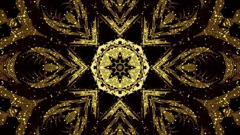 bucle de caleidoscopio de oro
