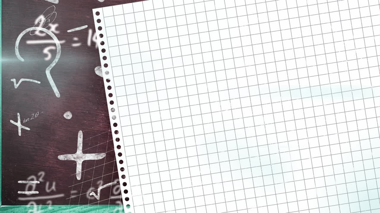 종이 한 장 위에 움직이는 수학 수식의 애니메이션