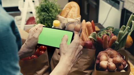 online supermarket shopping on mobile phone