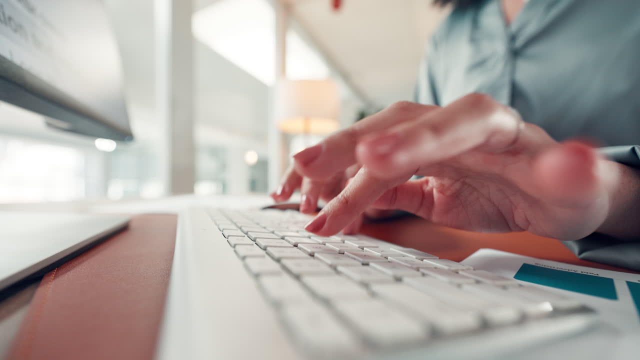 Typing on a keyboard