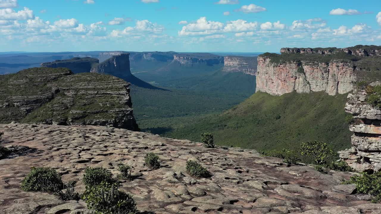 샤파다 다이아만티나 국립공원 (chapada diamantina national park) - 모로 도 파이 이나시오 (moro do pai inacio) 주변의 풍경과 전형적인 고원 - 위에서 볼 수 있는 브라질의 풍경, 바야, 남아메리카