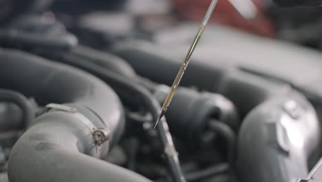checking engine oil level