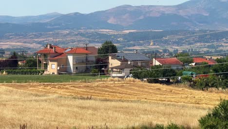 small wind tornado dust devil greece rural countryside village outdoor clear sky