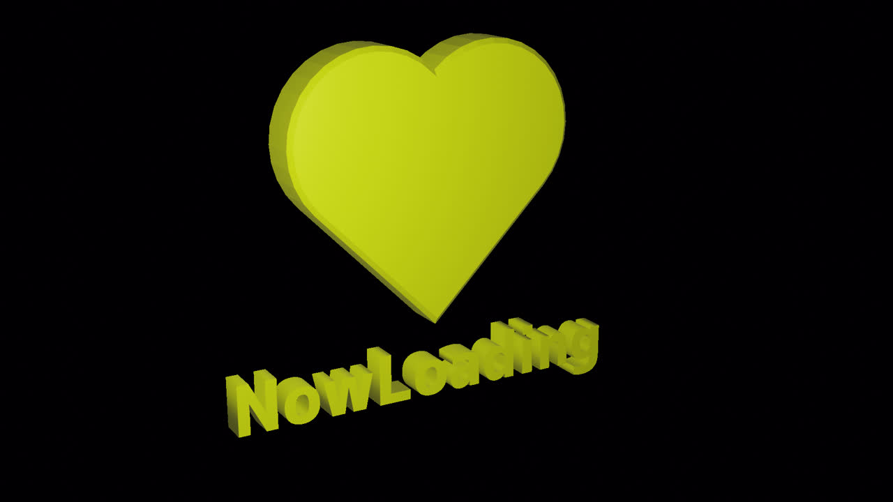 3d 심장 로딩 텍스트 애니메이션 1080p - 30fps - 알파 채널 (2)