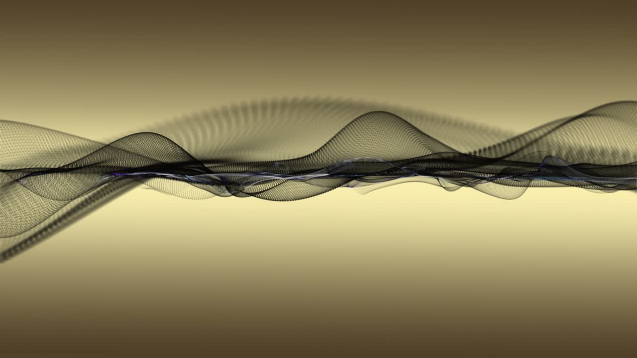 천천히 움직이는 입자 파동 물체와 함께 환상적인 애니메이션, 4096x2304 루프 4k