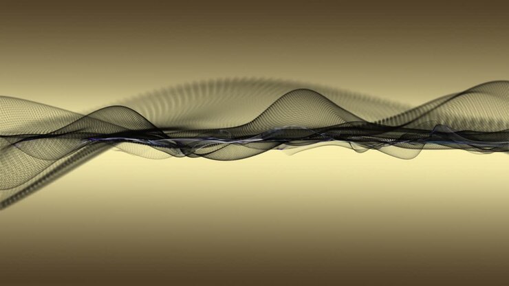 Fantastic animation with particle wave object in slow motion, 4096x2304 loop 4K