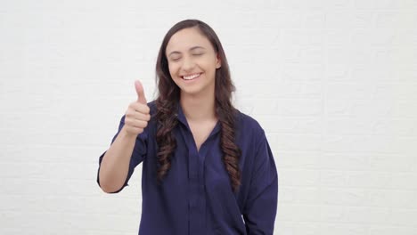 Indian-girl-showing-Thumbs-up