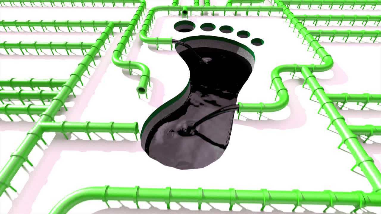 탄소 발자국 석유 파이프라인 녹색 파이프 라인 석유 발자국 기후 변화