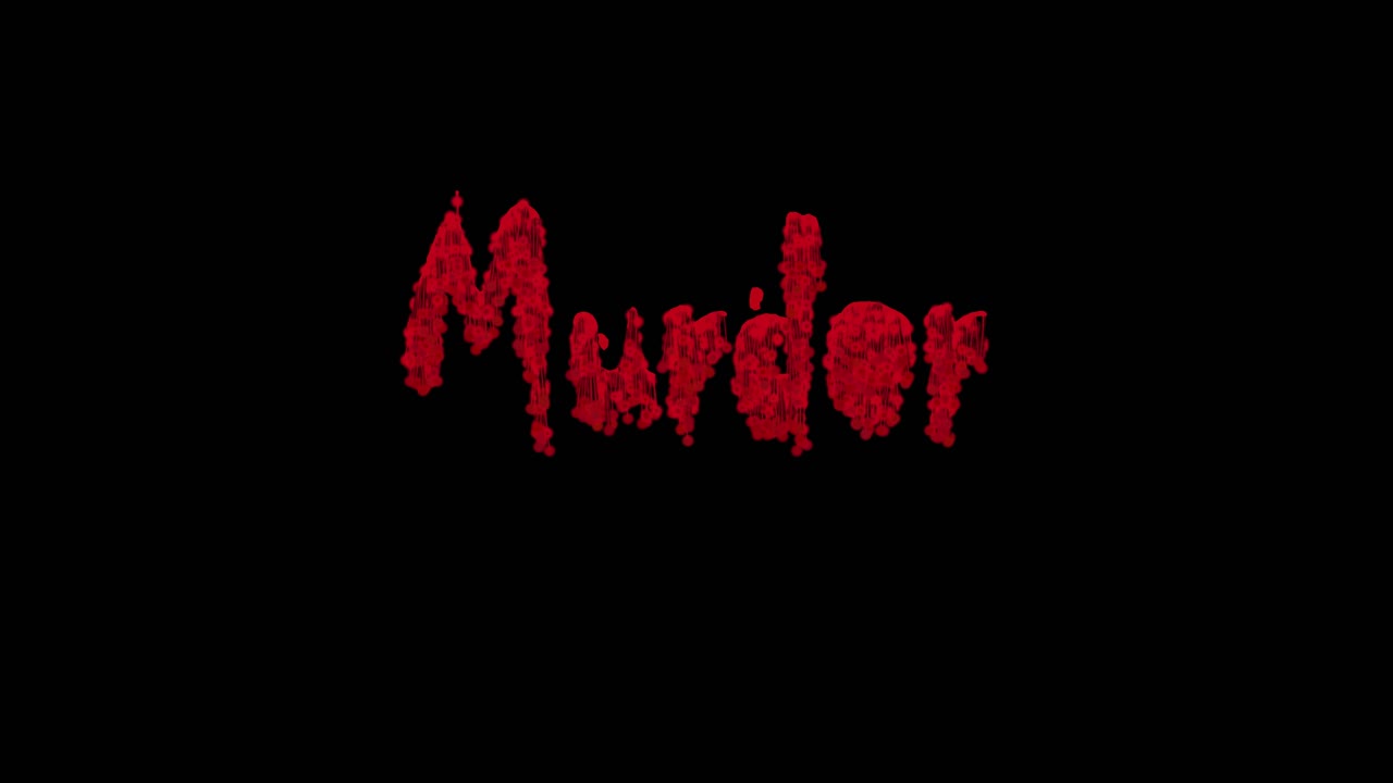 단어의 글자가 유혈과 피로 스며드는 머더 텍스트 애니메이션