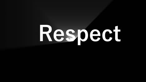 respect text animation message motion graphics