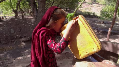 the girl by the well