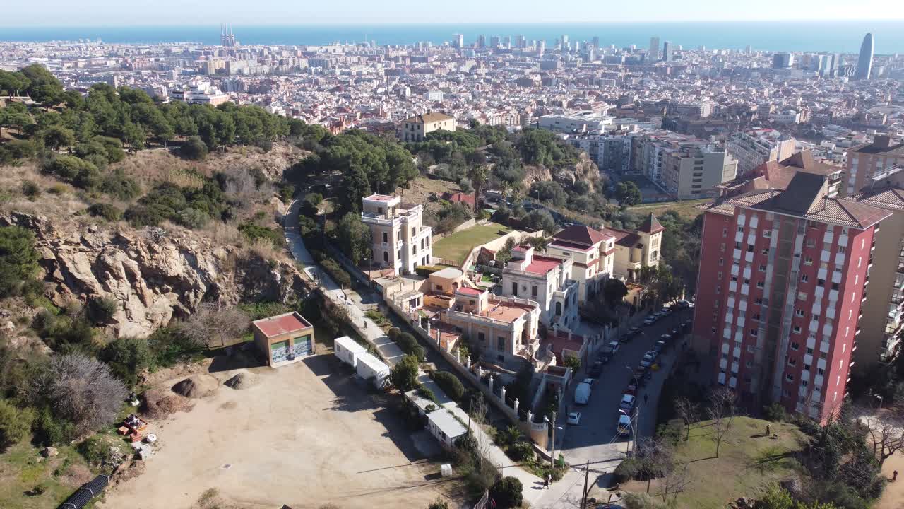 imágenes filmadas en barcelona al centro de la ciudad con dji mini 2 en 4k