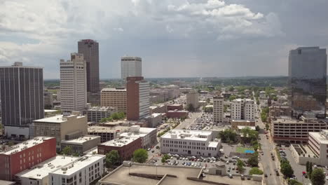 aerial downtown little rock, arkansas