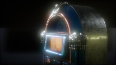 retro jukebox in the dark