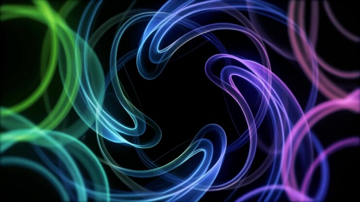 Dynamic Abstract Glowing Colorful Swirls and Lines Animation