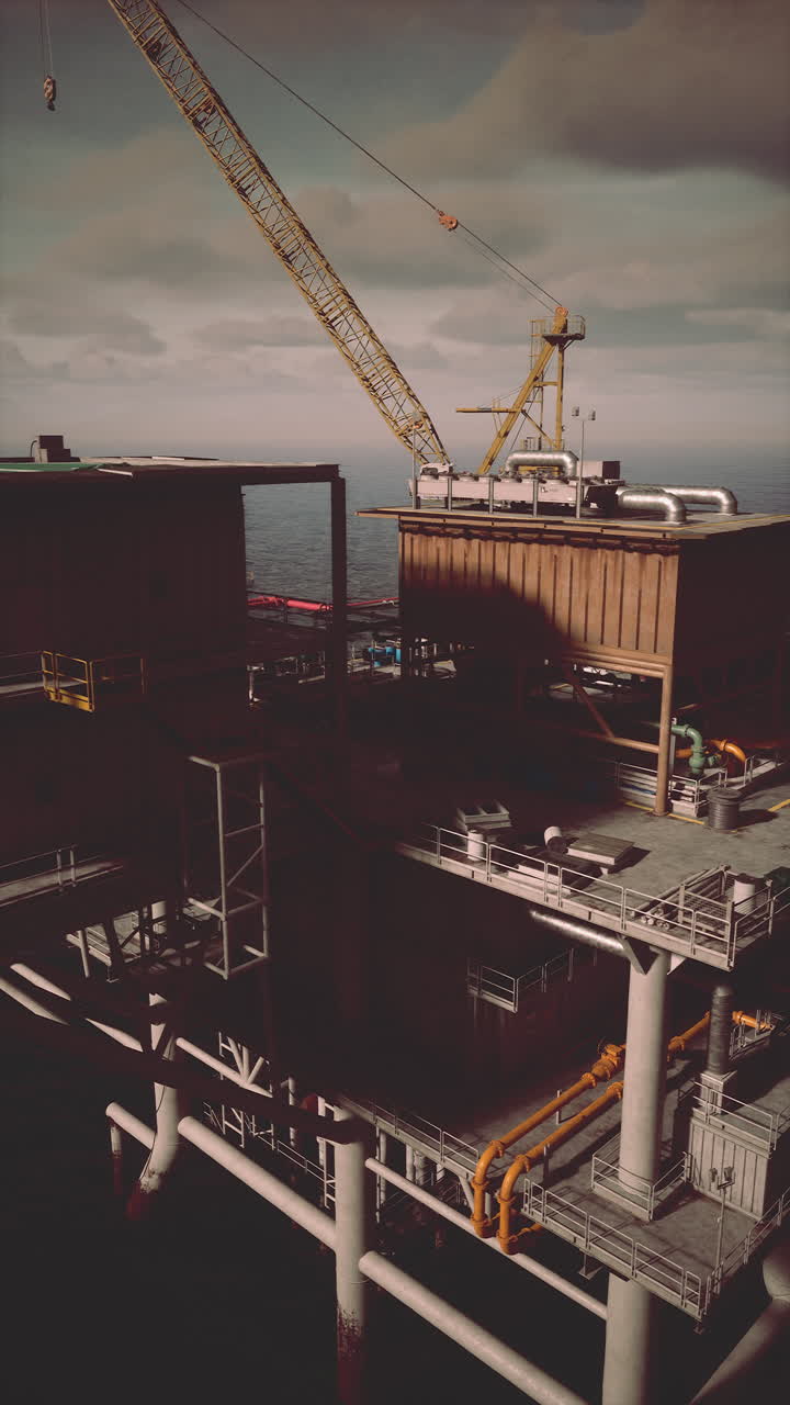 Olieboreplatform i havet