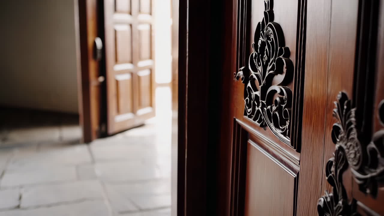Ornate Wooden Door Detail