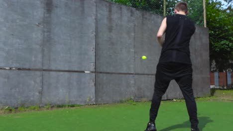 man playing tennis