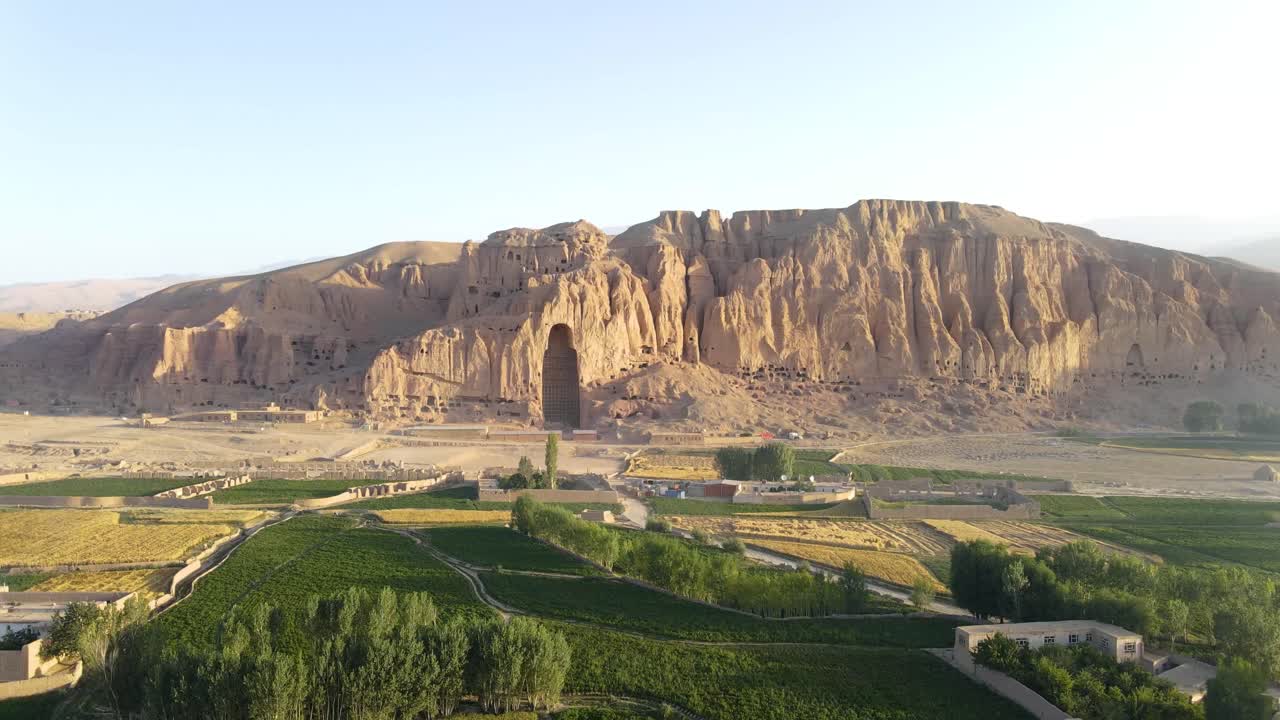 Drone footage from Buddha of Bamyan January 12, ?2022
