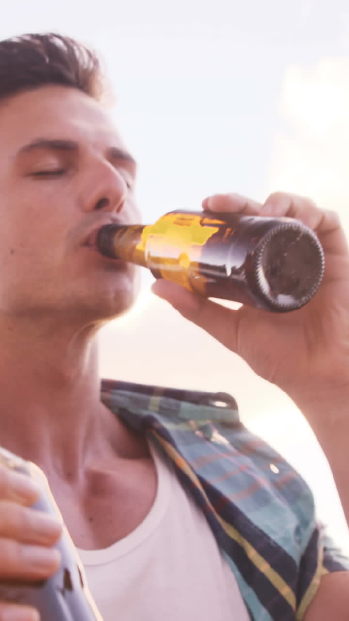 Friends drinking together