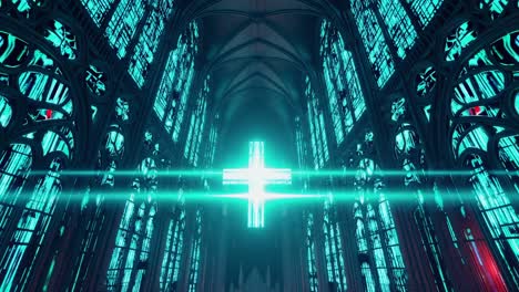 futuristic gothic cathedral