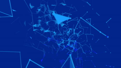 plexus networks against blue background