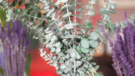 dried eucalyptus and lavender arrangement