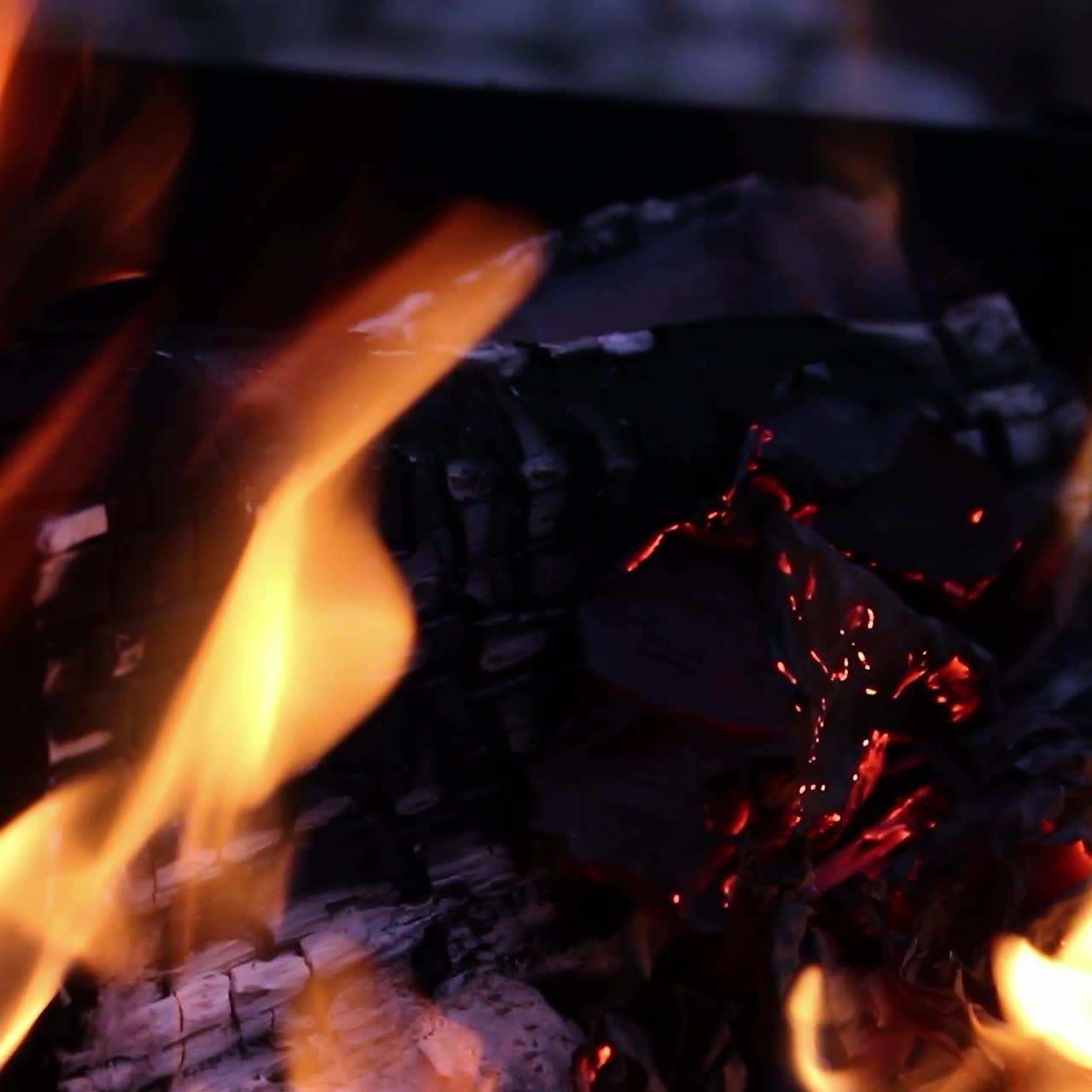 Paper Burning In Yellow Flame