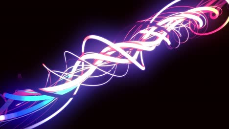 Animation-of-light-trails-over-black-background